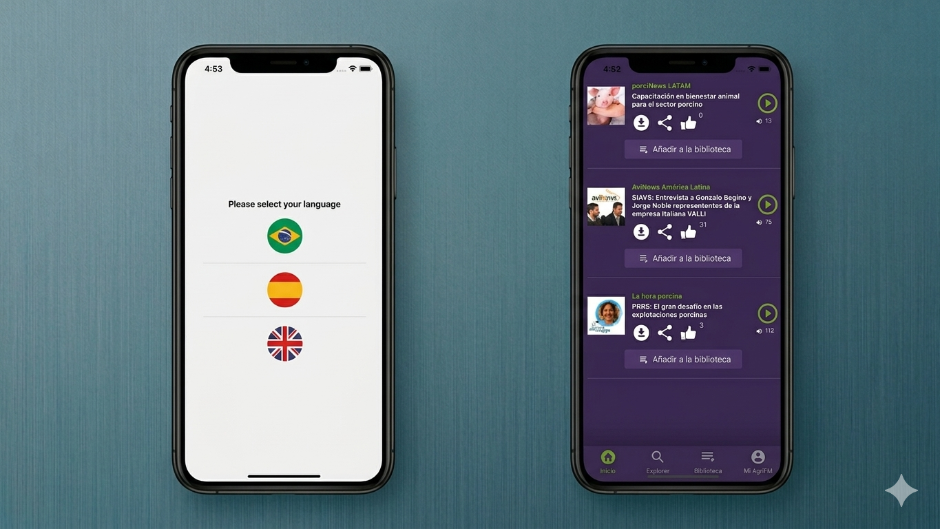 UI de podcast